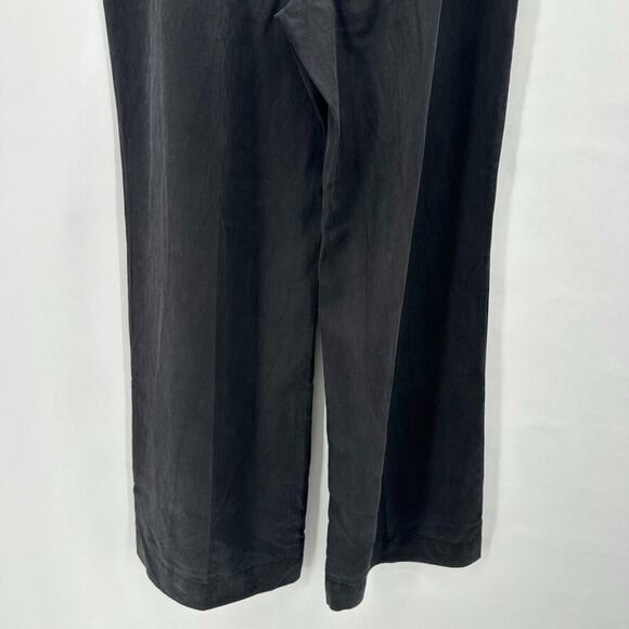 Sundance Wide‎ Leg Pants Womens 12 Black 100% Tencel Pockets Coastal Preppy City - Picture 5 of 11